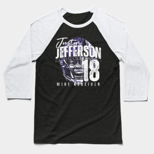 Justin Jefferson Minnesota Half Face Baseball T-Shirt